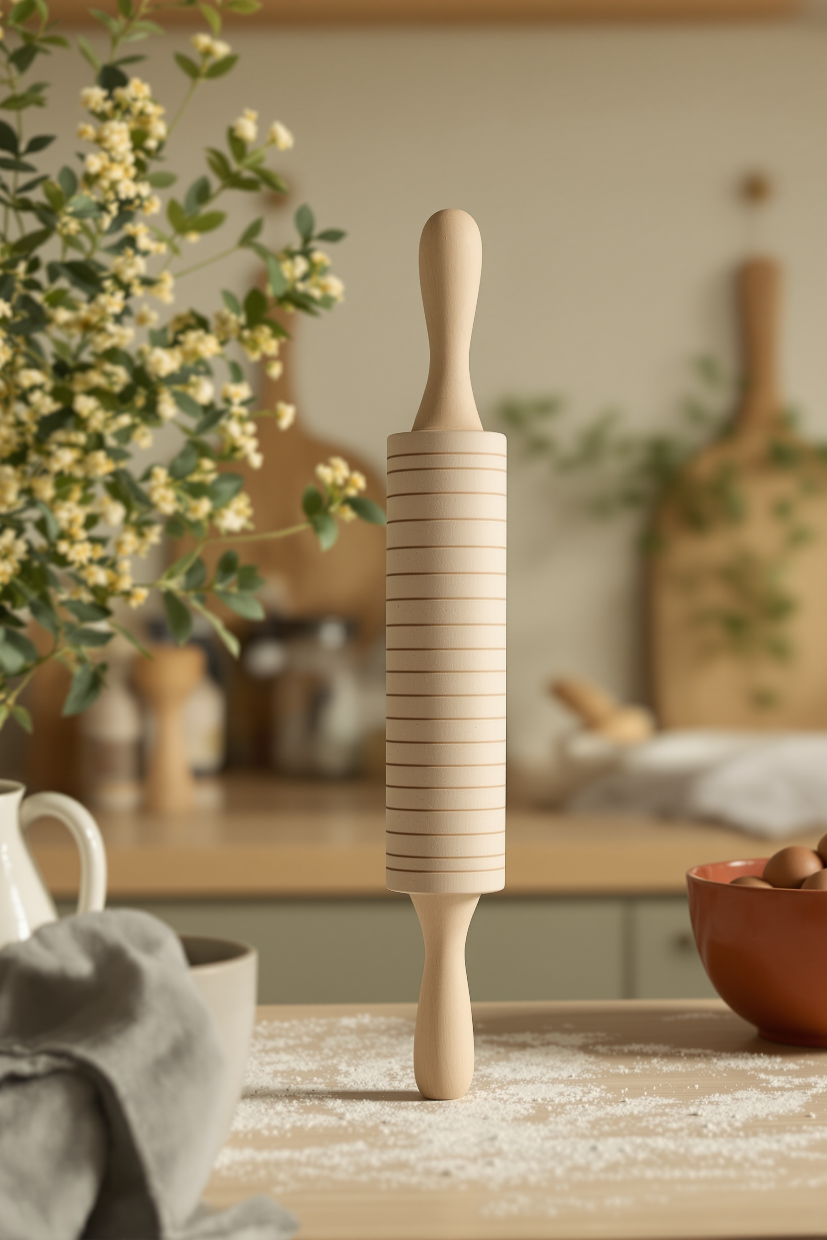 Adjustable Rolling Pin with Thickness Rings