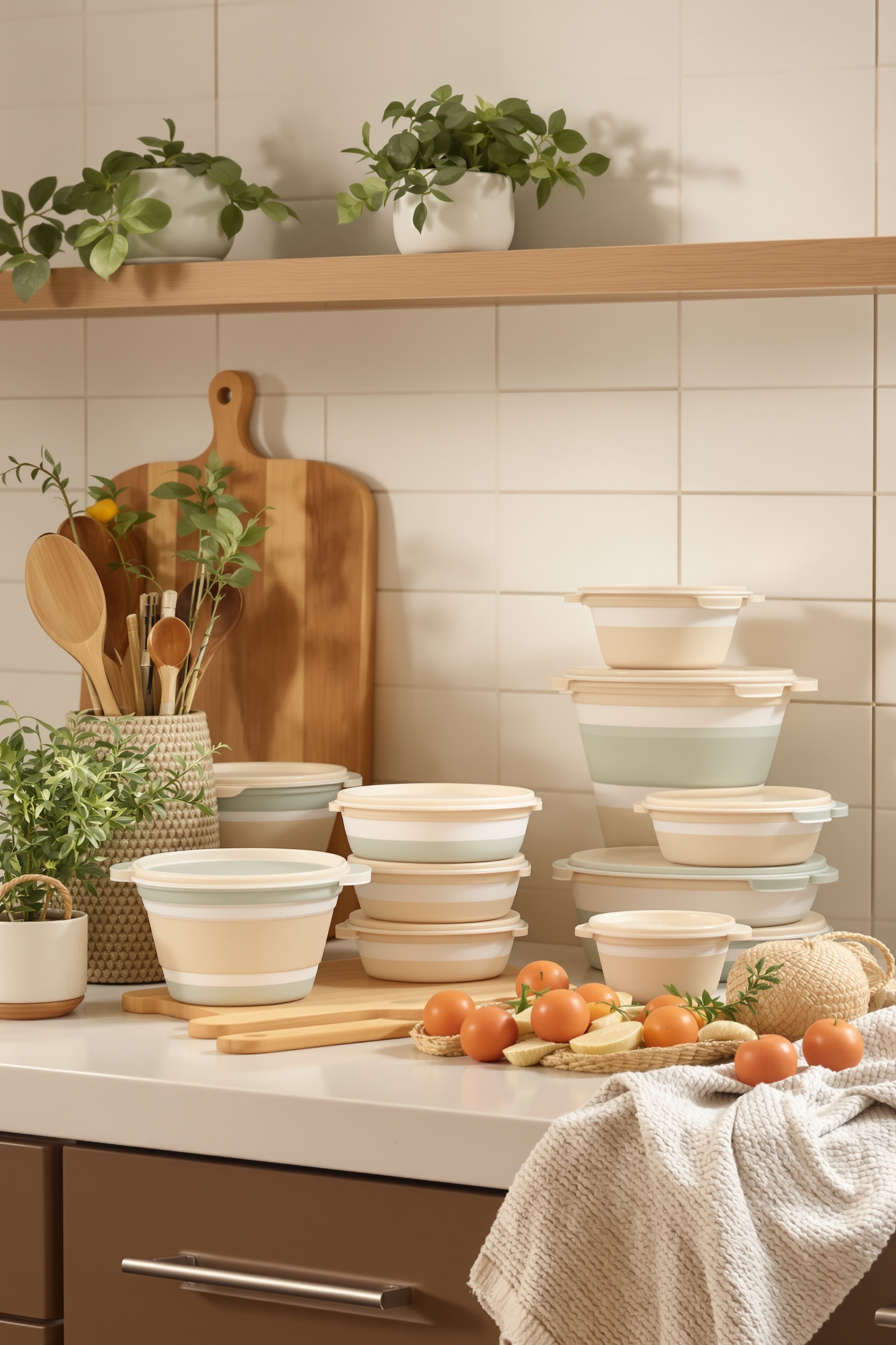 Space-Saving Collapsible Silicone Containers
